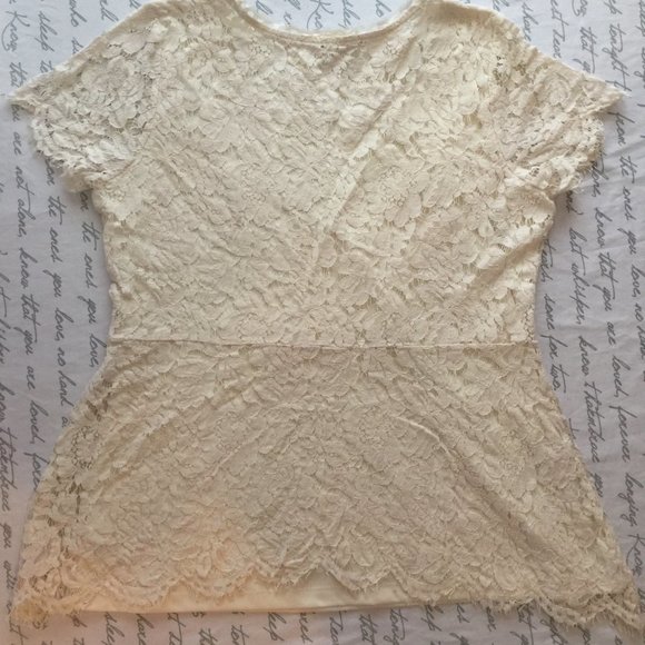 Ivory Lace Top Izaac Mizrah Live - Picture 4 of 8